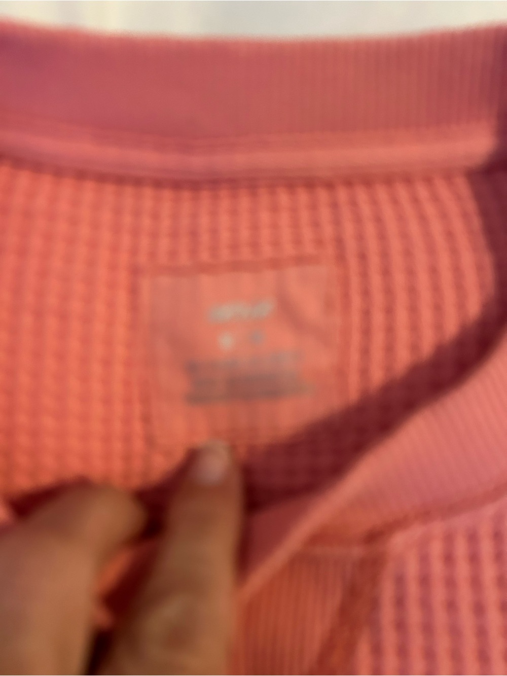 AERIE Waffle Knit Crewneck Sweater - Brown & pinkish peach - Picture 8 of 9